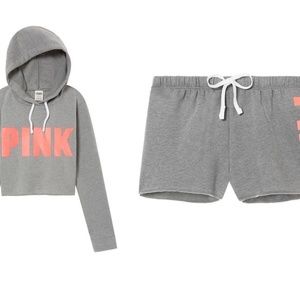 Victoria's Secret PINK Hoodie & Shorts Set (NWOT)